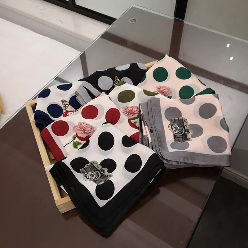 Модная женская Милая бандо высококачественный шелковый шарф сумка маленькая