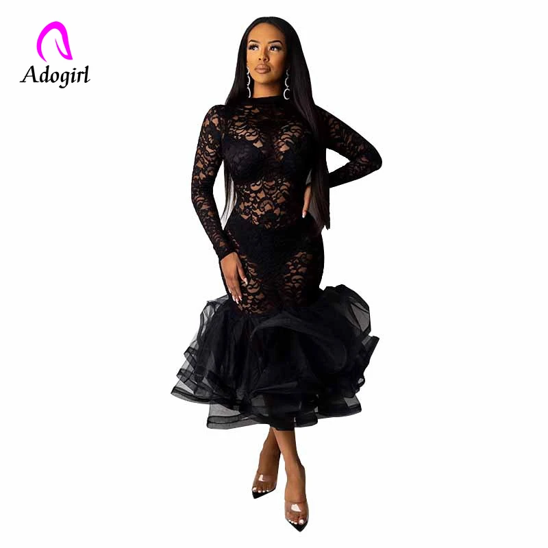 Черный свадебное платье с оборками из прозрачного кружева вечерние 2020 Весна