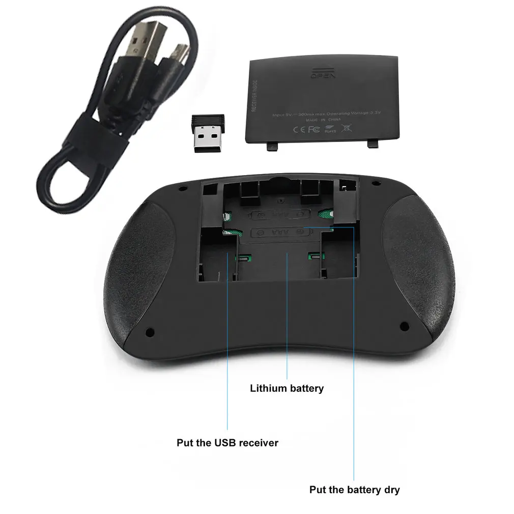 Портативная клавиатура 2 4G мини ручной Высокочувствительный умный тачпад Air Mouse