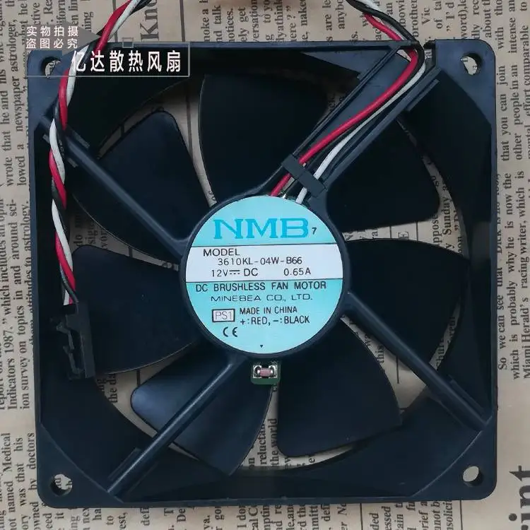 NMB-MAT 3610KL-04W-B66 PS1 DC 12V 0.65A 90x90x25 мм 3-проводной Вентилятор охлаждения сервера