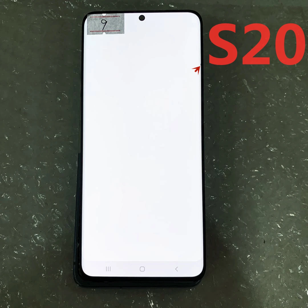 Pantalla t&aacute;ctil Original para Samsung Galaxy S20 LCD G980, G980F, G980DS, con Marco, digitalizador con l&iacute;nea o con puntos negros-2