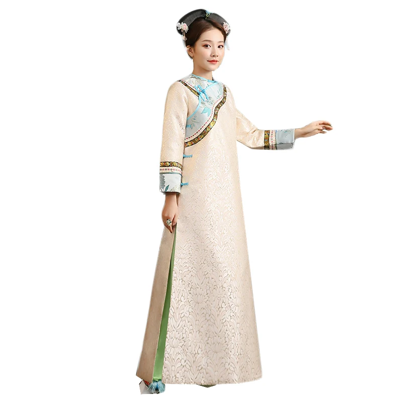 Movie TV costumes Manchu traditional costume cheongsam palace princess Queen cosplay Chinese qipao |