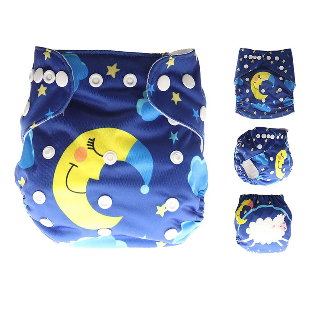 2 вида милых детских подгузников многоразовые моющиеся подгузники с рисунком