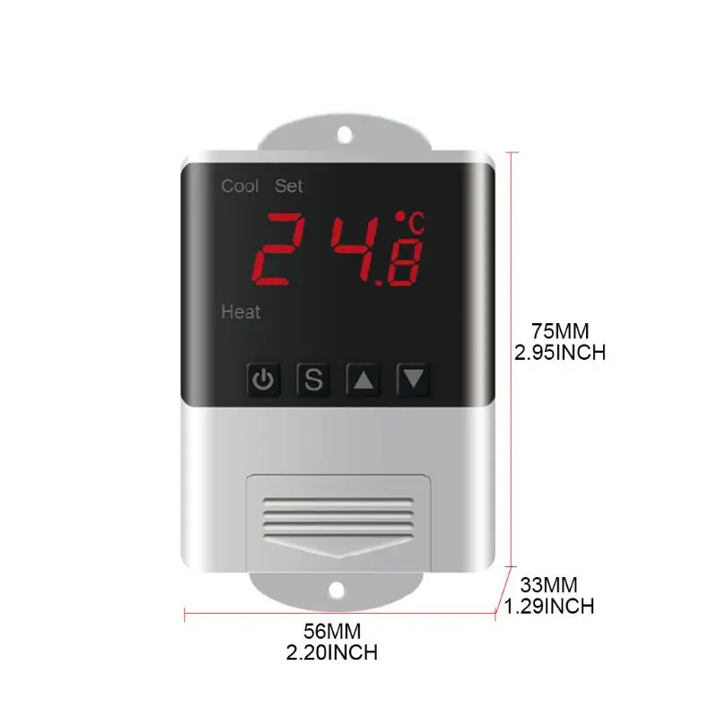 

Цифровой регулятор температуры DTC-1200 AC 110-230 В, светодиодный дисплей, режим охлаждения/нагрева T