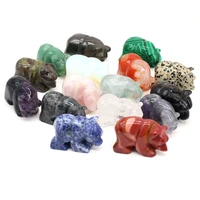 new style natural stone decoration bear shaped artificial ornament lucky gift bed room garden office desk small ornaments