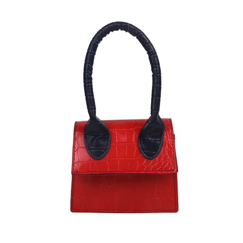 

Contrast Color Retro Handbag 2021 New Mini Stitching Shoulder Bag able Stylish Crossbody Square Bag