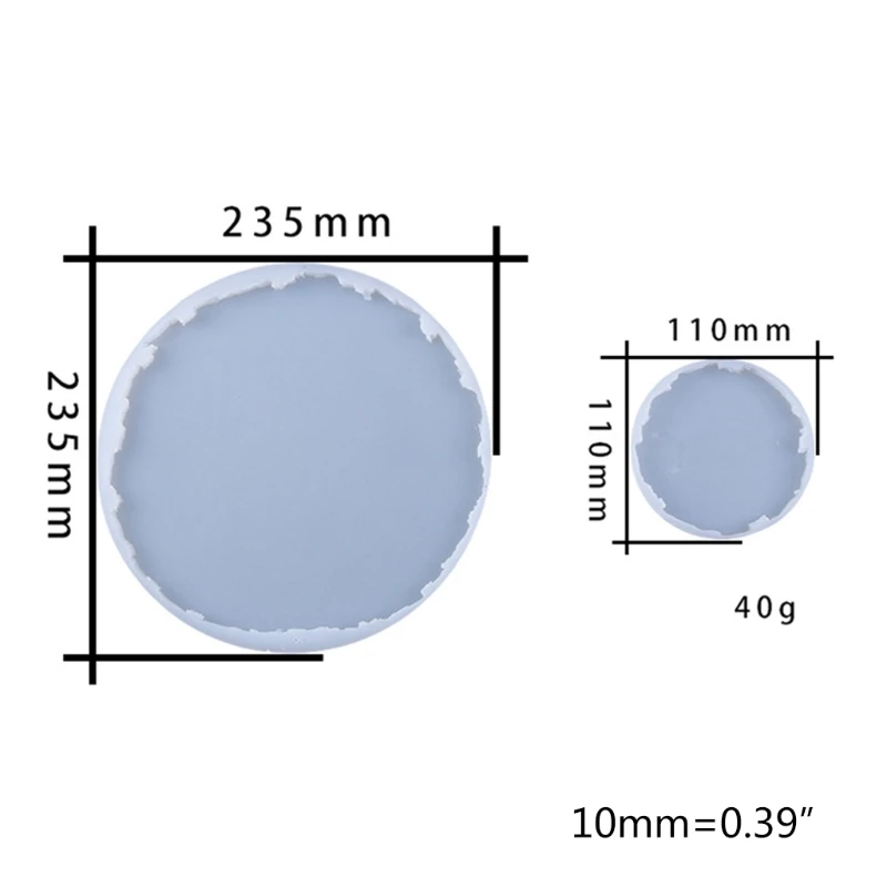 

Crystal Epoxy Resin Mold Coaster Silicone Mould DIY Crafts Jewelry Cup Mat Making Tool