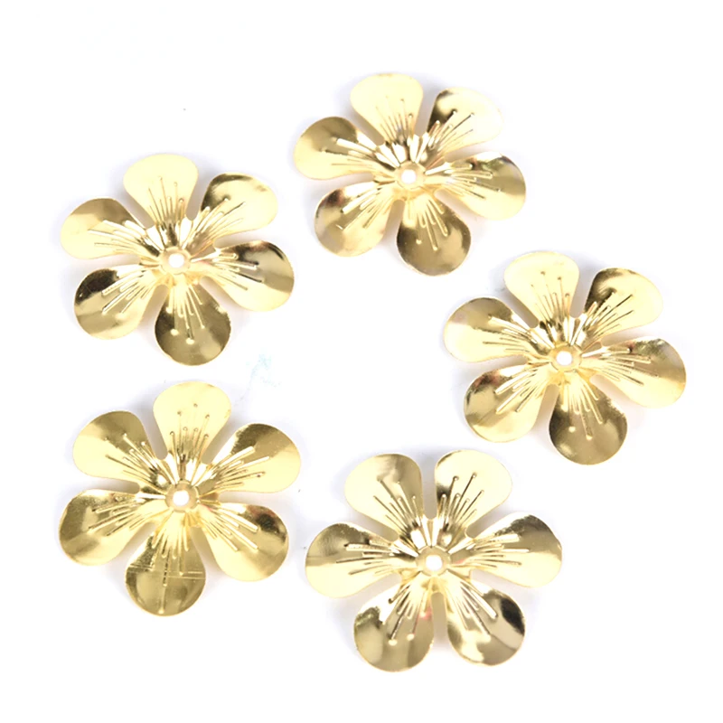 

50Pcs/Set Vintage Metal Flower Filigree Slice Charms Jewelry DIY Craft Findings