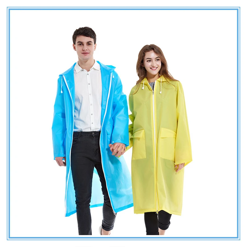 Длинный дождевик из эва с отделением для рюкзака женщин и мужчин пончо на молнии