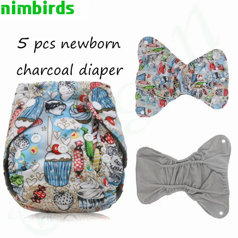 Стираемые тканевые подгузники для новорожденных многоразовые с