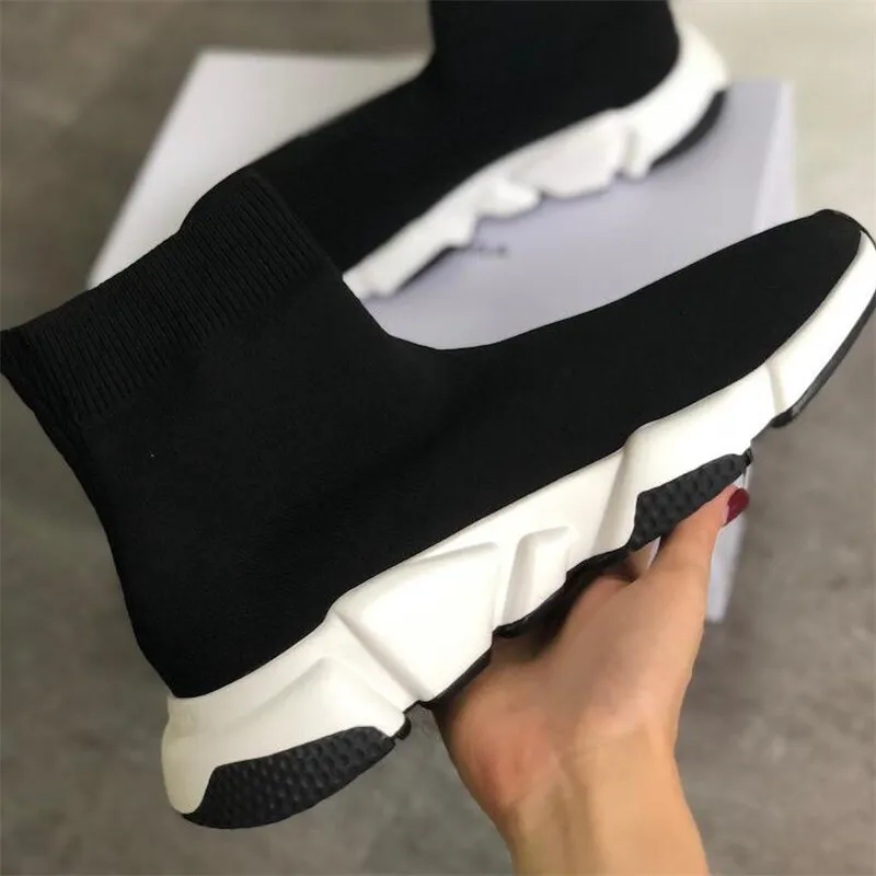 Ботинки женские стрейчевые тканевые носки обувь для тренировок плоская подошва