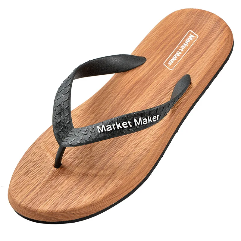 Летние простые и прочные мужские шлепанцы домашние модные Нескользящие сандалии