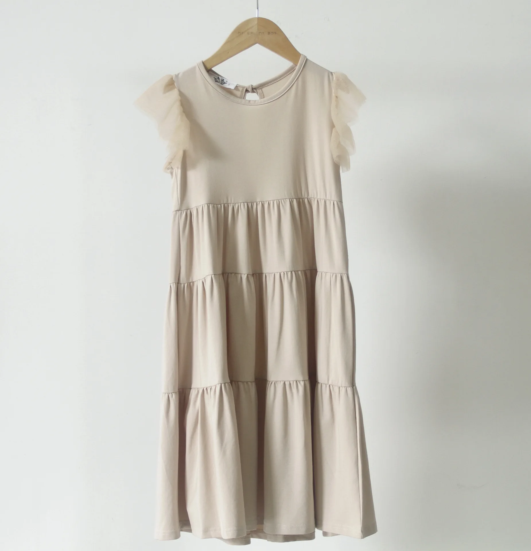 2020 new summer girls dress korea style princess party dresses teenager mesh sleeve patchwork cake cute children clothing | Детская