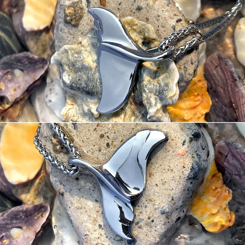 BEIER Stainless Steel Punk Style Dolphin sharkanimal Fish Pendant fashion Chain Necklace men/women Jewelry BP8-539 | Украшения и