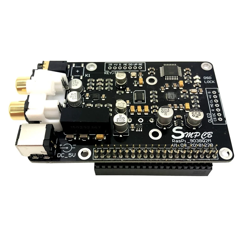 AMS Es9038Q2M Opa1612 Op декодер цифровая вещательная плата I2S 32Bit/384K Dsd128 для Raspberry Pi 2B 3B +