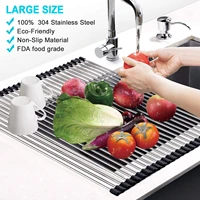 foldable drying rack for dish drainer over sink storage organizer tray bathroom tool household kitchen gadgets accessories