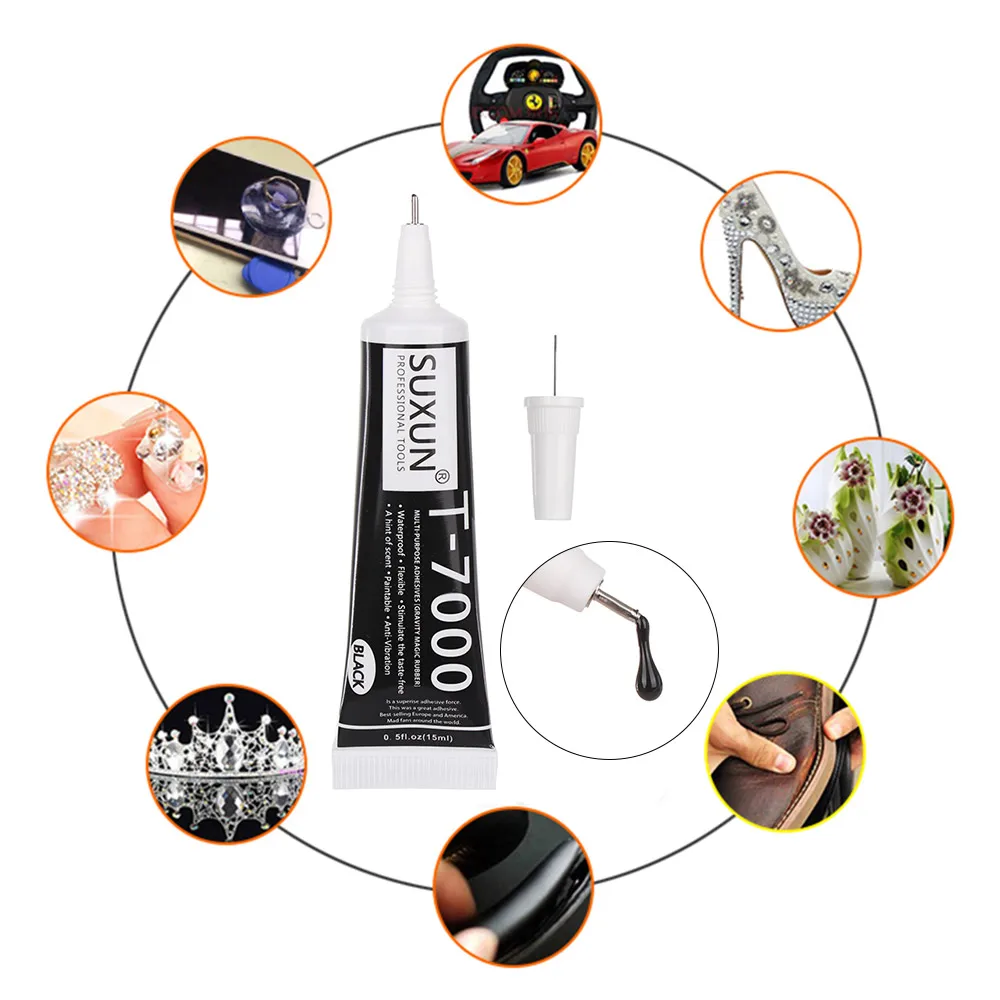 15/25/50/110ml T7000 Glue Black Epoxy Resin Sealant Strength Adhesive Fixed Mobile Phone Handicraft Repair Tools | Канцтовары для