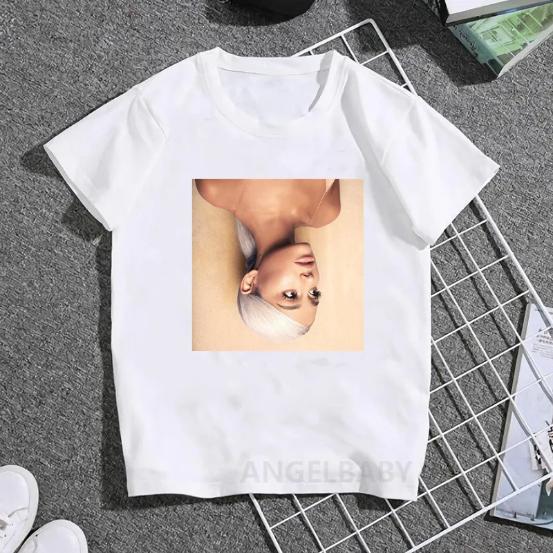 Ariana Grande/футболка для девочек 2020 модные летние детские топы одежда маленьких