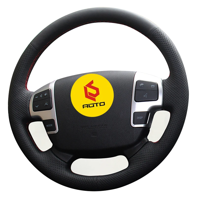 

Оплетка на рулевое колесо Крышка для Toyota Land Cruiser 2008-2015 Tundra 2007-2013 Sequoia 2008-2011 Tampa do volante do carro