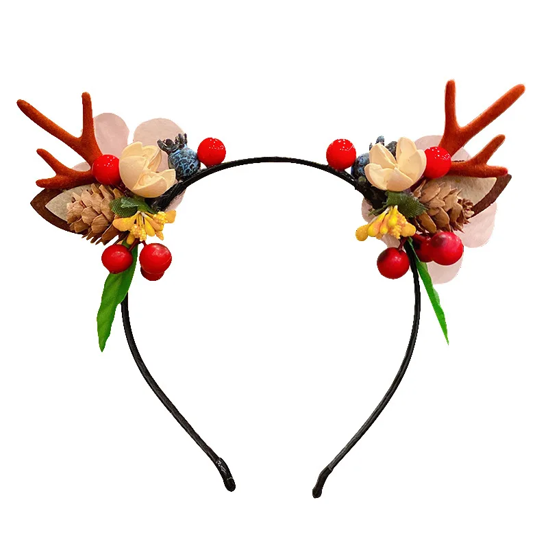 

Рождественская заколка для волос, обруч с рогами для цанг, детская и взрослая заколка для волос, помощник магазина, украшения для праздвечер...