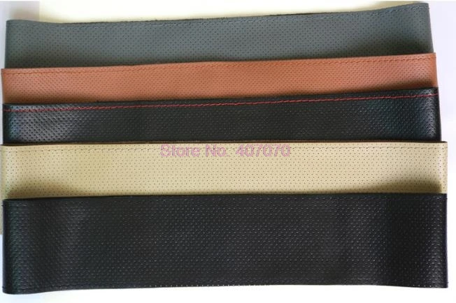 by DHL or Fedex 50pcs Genuine Cowhide Leather Steering Wheel Cover Racing With Needles and Thread Fit 36cm 38cm | Автомобили и