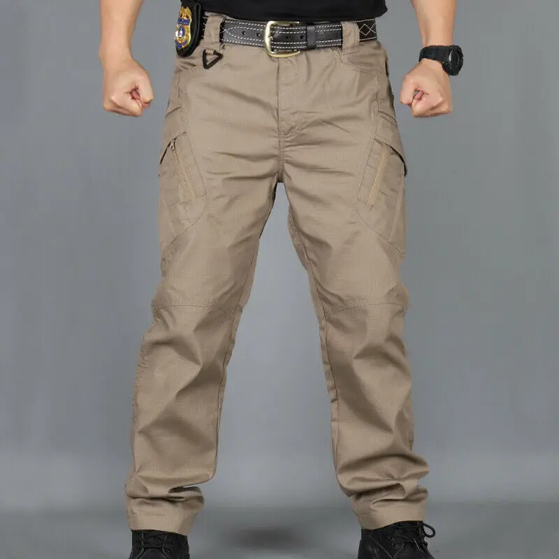 Брюки карго IX9 мужские тактические хлопковые эластичные штаны в стиле милитари