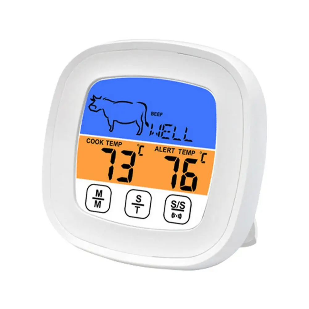 

Пищевой термометр мгновенного считывания, цифровой термометр для мяса, цифровой пищевой термометр с сенсорным ЖК-дисплеем, цифровой термом...