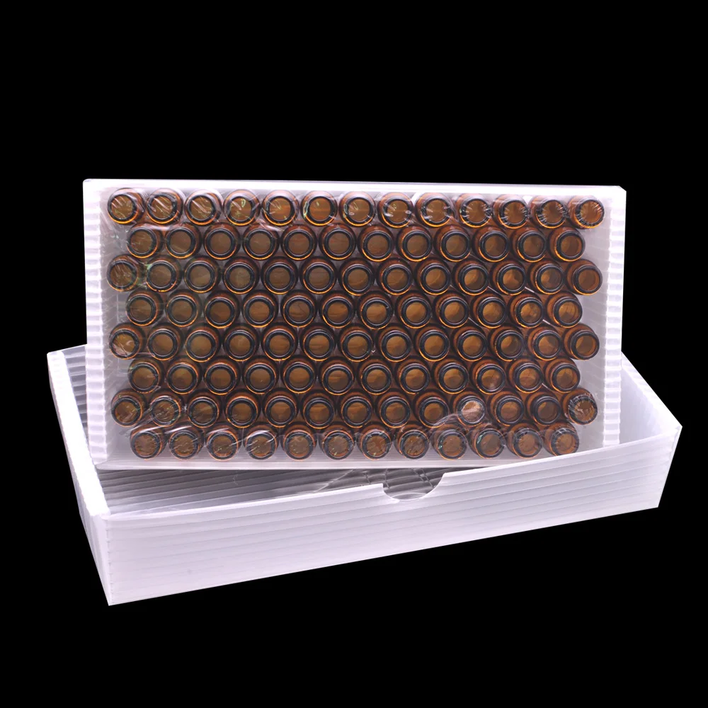 INTLLAB флакон Autosampler 2 мл ВЭЖХ и синий винт крышка с отверстием 100 ⑤ упак. |