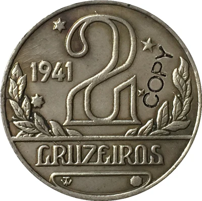 

1941 NICKEL Brazil 2 BRZ копии монет 25,2 мм