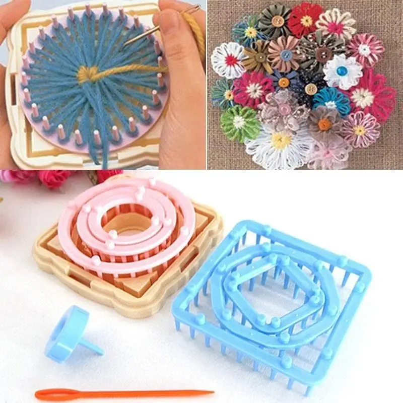 9 шт./компл. вязание ткацкий станок цветочный узор производитель шерсть пряжа