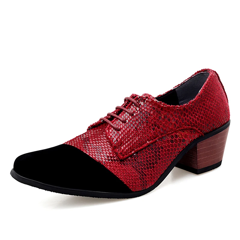 2019 модные свадебные Мужские модельные туфли увеличивающие рост дизайнерская