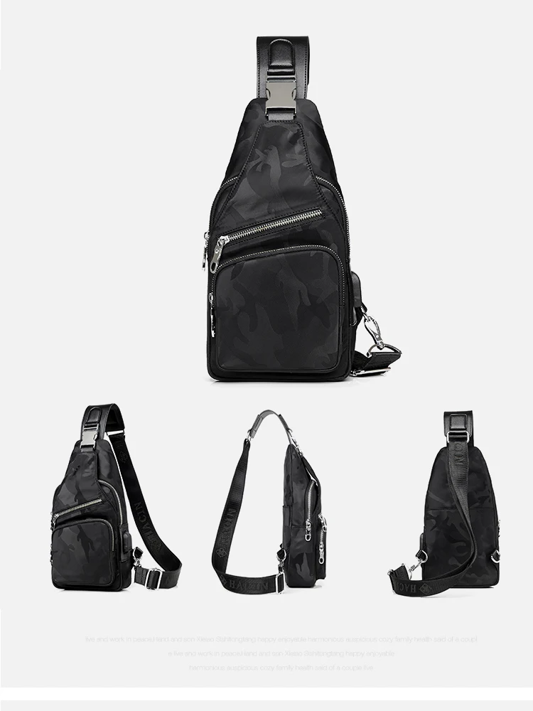 

Sling Bag Chest Bag with Earphone Jacj Men Women Lightweight Crossbody For Hiking Cycling Traveling Crossbody Bags Outdoor Rucks