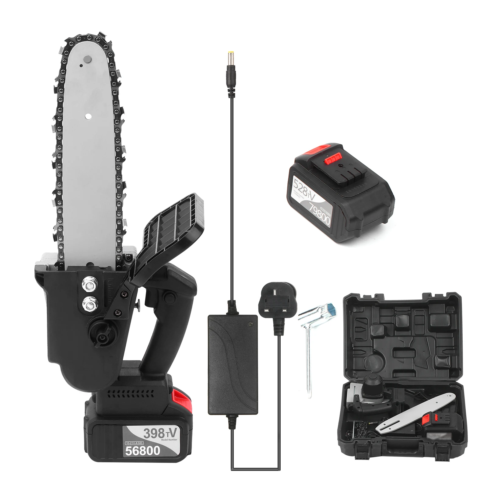 

21V Electric Chainsaw Chain Saw Brushless Cordless Pruning Saw Lithium Battery 10-Inch Powerful Chainsaw Kit Garden Logging Tool