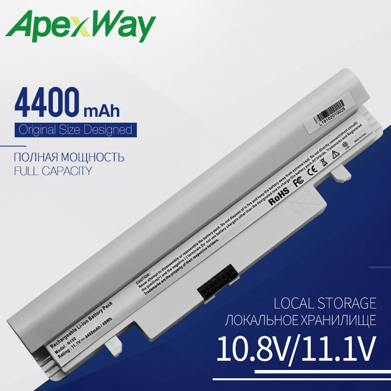 Apexway белый 4400 mAh лаптоп с Батарея для Sumsung N143 N143P N145 N145P N250 N250P N260 N260P AA PB2VC6B PL2VC6W