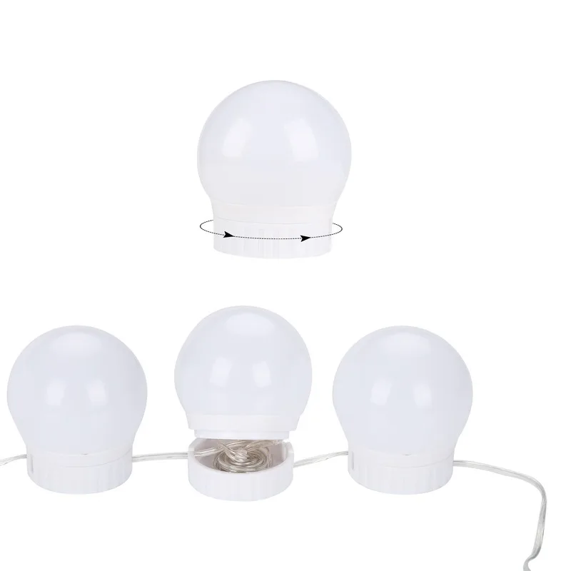 

USB LED 12V Makeup Lamp Wall Light Beauty 10 12 14 Bulbs Kit For Dressing Table Stepless Dimmable Hollywood Vanity Mirror Light