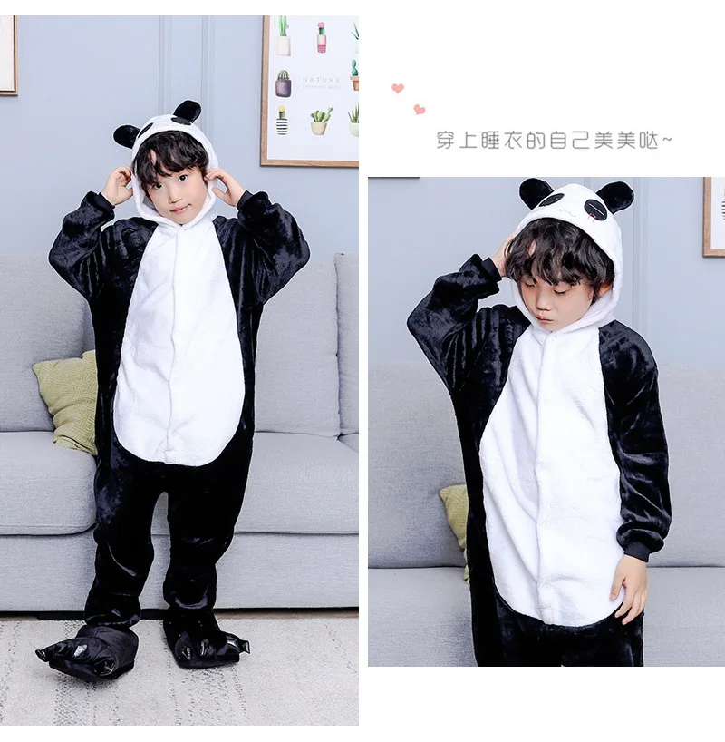 Детская Totoro Panda Пижама комплект ночного белья для детей малышей с животными