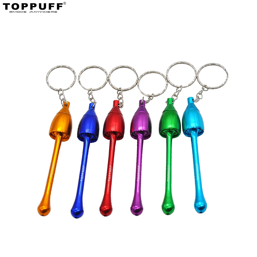 Красочные грибы курительная труба металлическая с кольцом для ключей переносная