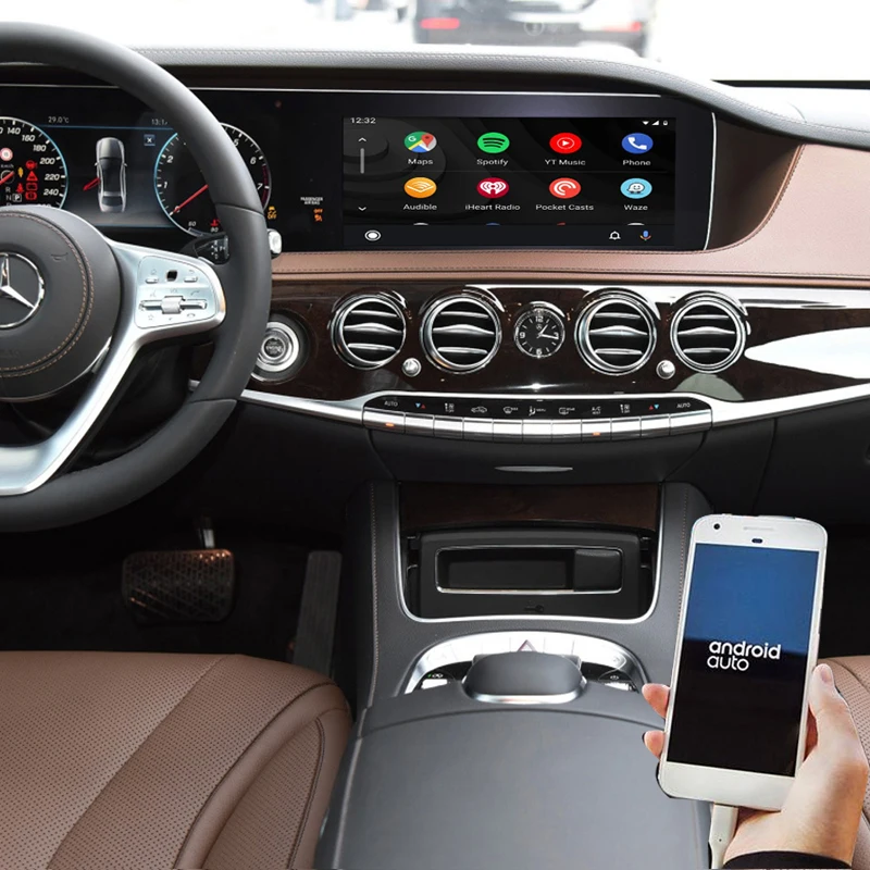 Sinairyu беспроводной Apple Carplay Car play модифицированный S класс 15-19 NTG 5 W222 для Mercedes Android Auto