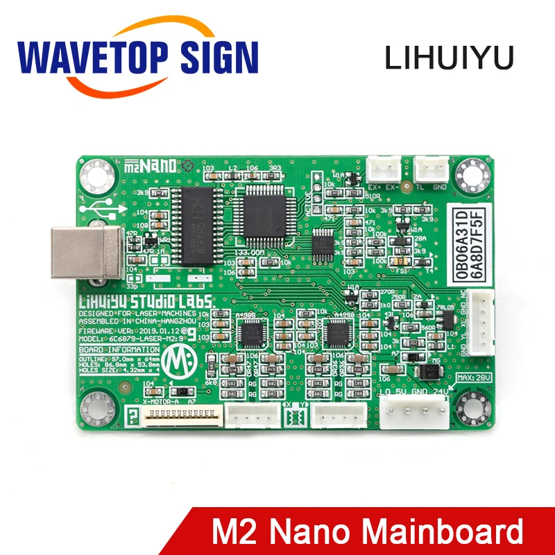 LIHUIYU M2 Nano лазерный контроллер материнская основная плата системы используется для Co2 гравировальный станок для резки 3020 4030 6040