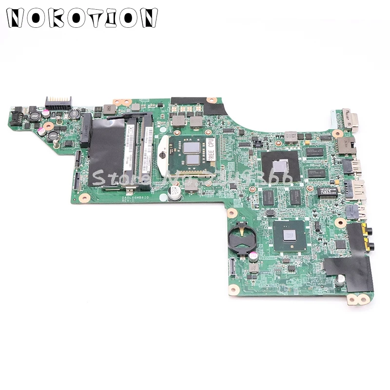 NOKOTION для hp павильон DV7 DV7T DV7-4000 Материнская плата ноутбука HM55 DDR3 DA0LX6MB6F2 615308-001 аккумулятор большой емкости HD5650M 17,3 дюймов Процессор