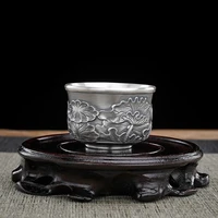 silver tea cup sterling silver 999 tea cup handmade household kung fu tea set master cup sterling silver small tea cup