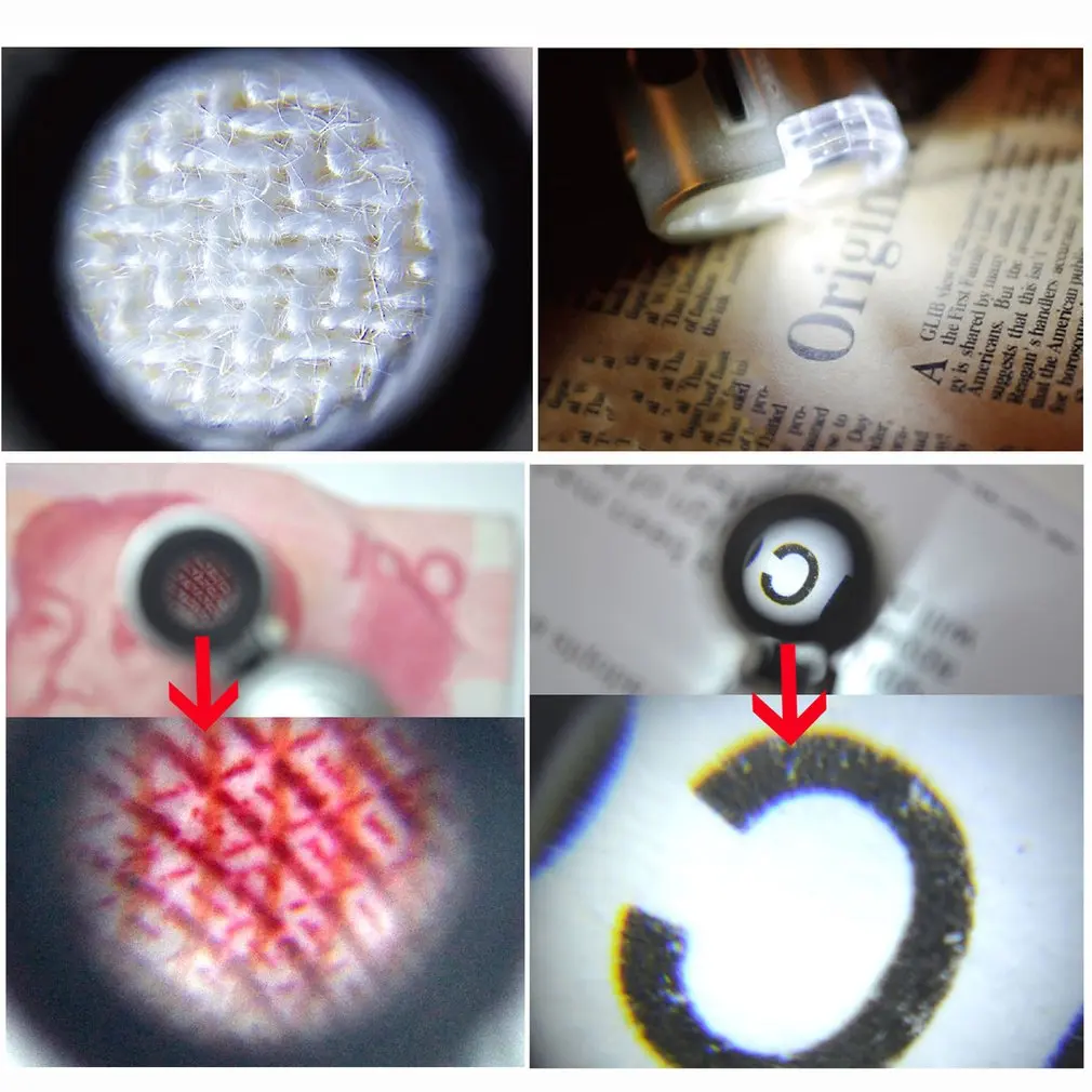 9592 60X Лупа мини микроскоп со светодиодами ювелирные изделия антиквариат