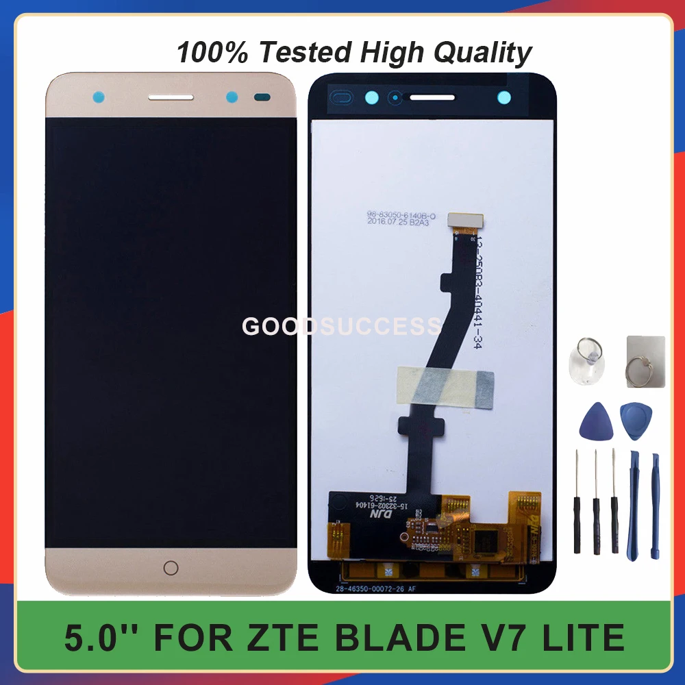 Новый ЖК-дисплей 5 0 дюйма для ZTE Blade V7 Lite сенсорный экран стеклянная панель в сборе