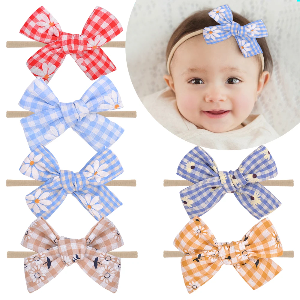 

4 inches Cute Bow Baby Headband For Girls Nylon Elastic Hair Bands Turban Newborn Headbands Hairbands For Kids Hair Accessories