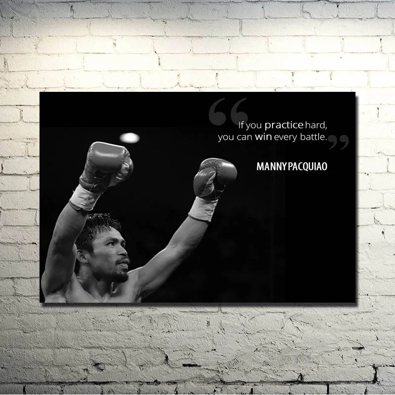 Настенные художественные картины Manny Pacquiao Canvas постеры для украшения дома Super Boxer Star Модульная картина HD печатная рамка для спальни