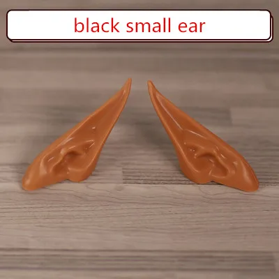 black small ear Blyth Doll Ears for Blyth Doll Icy Doll White Natural Tan Dark and Super Black Skin Only Ears No Doll Children Toys for Girls - Цвет: black small ear