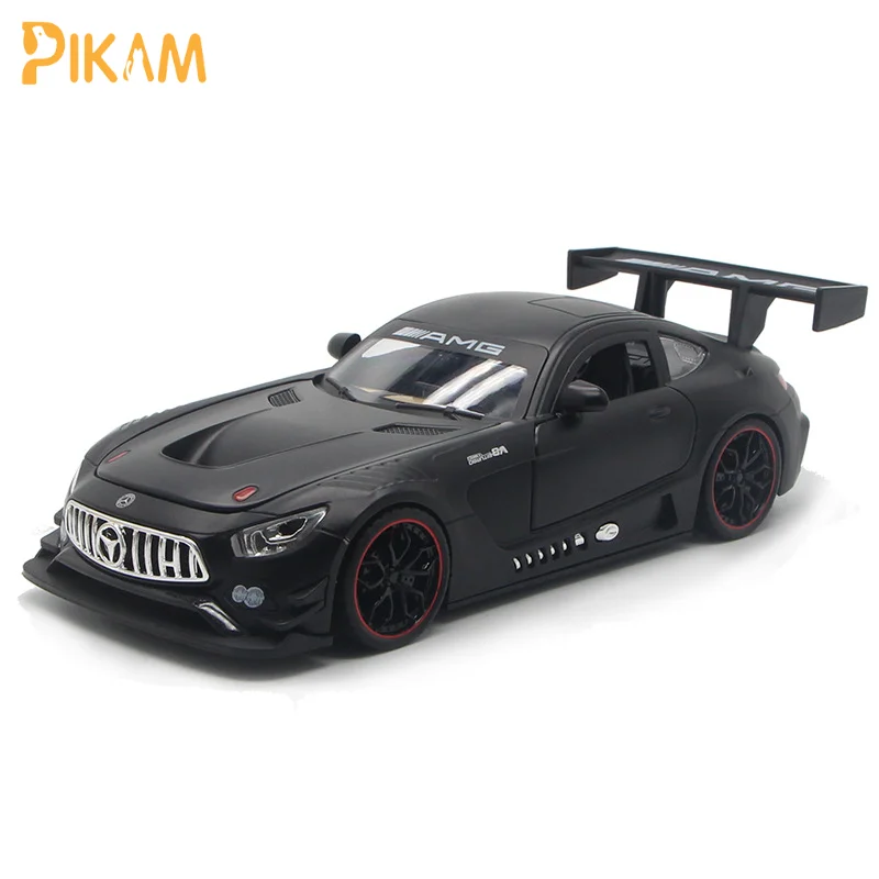 

Модель спортивной машины Benz AMG GT 1:24, Литые металлические модели, коллекция игрушек с высокой степенью имитации звука светильник, игрушечная ...