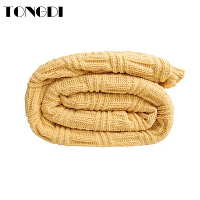 

TONGDI Boho Raschel Blanket Soft Thickened Heavy Warm Knitting Eco-friendly Luxury Decor For Cover Sofa Bed Bedspread Winter