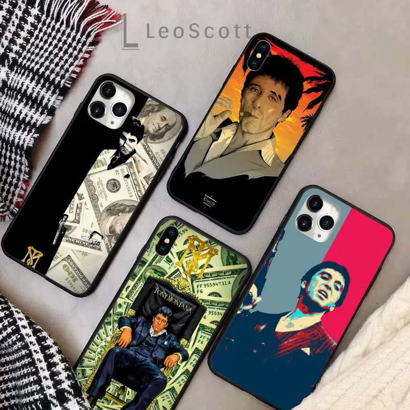 

Scarface Tony Montana Thriller horror movie Phone Cases for iPhone 11 12 pro XS MAX 8 7 6 6S Plus X 5S SE 2020 XR Soft silicone