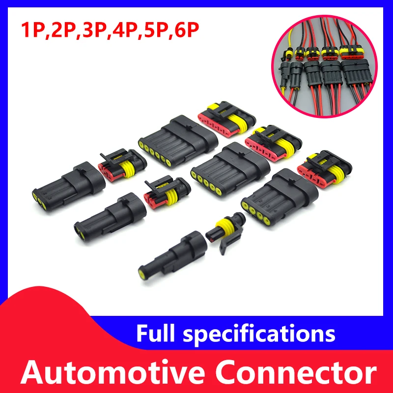 1/5 комплектов IP68 1/2/3/4/5/6Pin способ уплотнение электрического соединителя